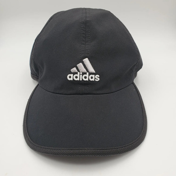Adidas Hat Cap Strap Back Black Three Stripe Logo Climacool‎ Casual Unisex Adult - Picture 1 of 10